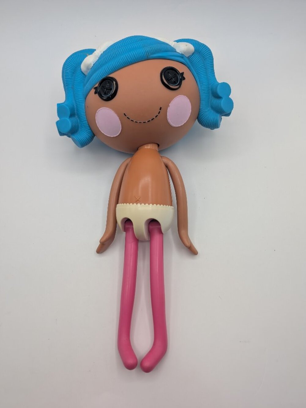 Lalaloopsy 12" Doll Mittens Fluff N Stuff Blue Hair White Bows 23" Nude 2009